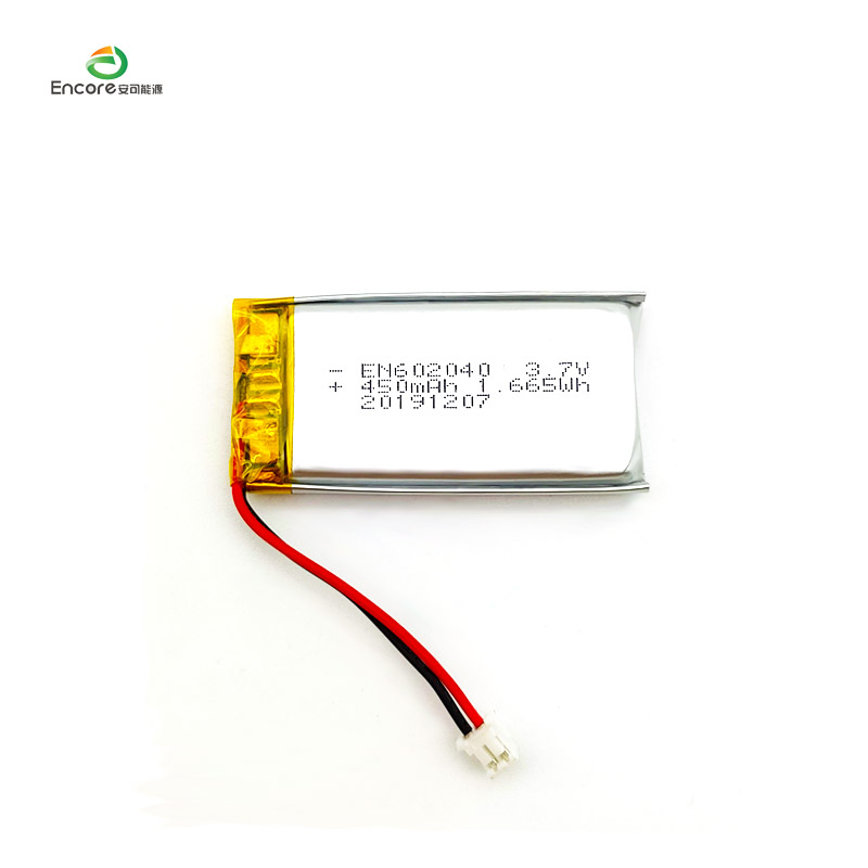 602040 3.7v 450mah Batería de polímero de litio