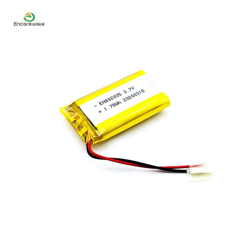 802035 3.7v 480mah Batería de polímero de litio